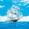 Sailing Ship In Ocean Paint By Numbers