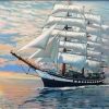 Sailing White Ship Paint By Numbers
