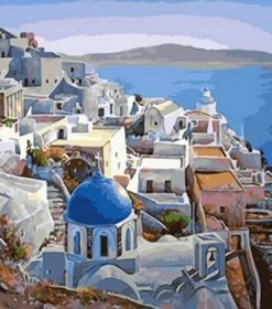 Santorini City Paint By Numbers