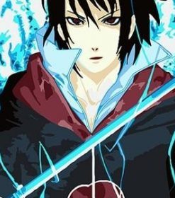 Sasuke Uchiha Sword Paint By Numbers