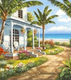 Seaside House Paint By Numbers