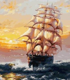Ship Crosses The Ocean Paint By numbers