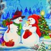 Snowman Family Paint By Numbers