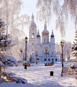 Snowy Palace Paint By Numbers
