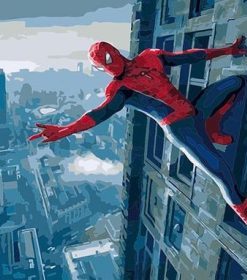 Spiderman Skyline Paint By Numbers