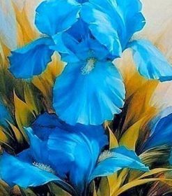 Spring Blue Flower Paint By Numbers
