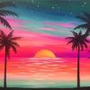 Summer Beach Sunset Paint By Numbers