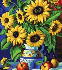 Sunflower on Vase Paint By Numbers