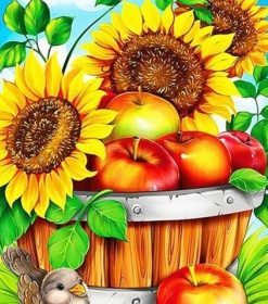 Sunflowers and Apples Paint By Numbers
