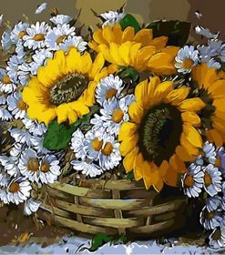 Sunflowers and Daisies Paint By Numbers