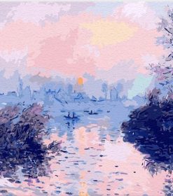 Sunset on the Seine at Lavacourt Paint By Numbers