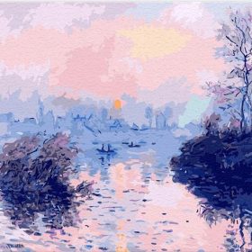 Sunset on the Seine at Lavacourt Paint By Numbers