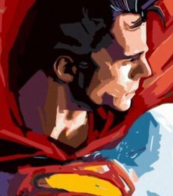 Superman Close Up Paint By Numbers