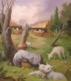 The Shepherd of Sheep Paint By Numbers