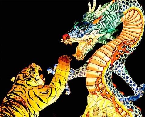 Tiger And Dragon Paint By Numbers