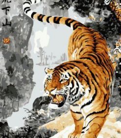 Tigers Chinese Ink Paint By Numbers