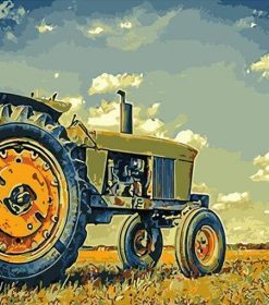 Tractor On Fields Paint By Numbers
