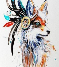 Tribal Fox Paint By Numbers