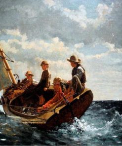 Vintage Boys In Boat Paint By Numbers