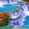 Waterfall Landscape Paint by numbers