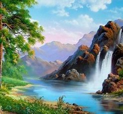 Waterfall Nature Paint By Numbers