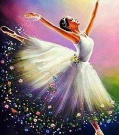 White Ballerina Paint By Numbers