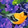 Yellow Bird And Flowers Paint By Numbers