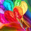 Rainbow Balloons Still Life Painting by numbers