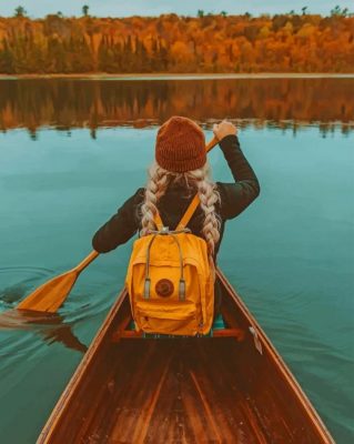 Girl In A Boat paint by numbers