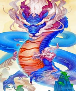 Blue Dragon Paint by numbers