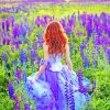 Girl In Lavender Fields paint by numbers