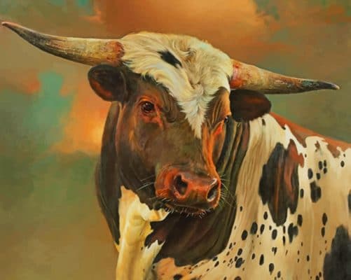 Vintage Cow Paint by numbers