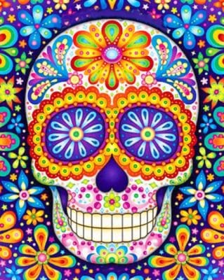 Colorful Skull Paint by numbers