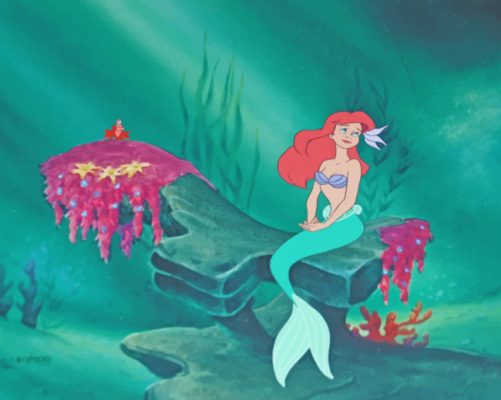 Mermaid Ariel paint by number