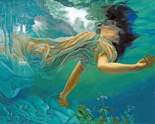 Woman undersea Art paint by numbers