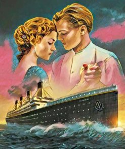 Rose And Jack Titanic paint by numbers