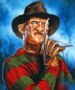 Scary Freddy Krueger Piant by numbers