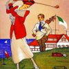 Golfer Woman Paint by numbers