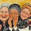 old women laughing paint by number