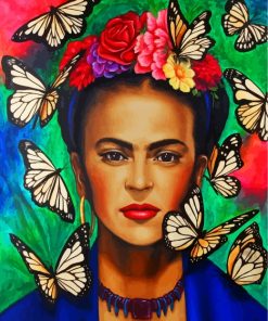 Frida And Butterflies Paint by numbers