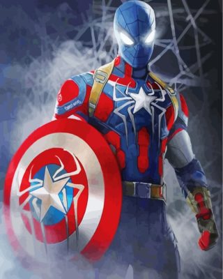 Captain America Spider Man paint by numbers