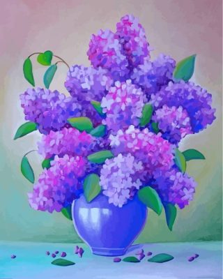 Lilac Vase Still Life Paint by numbers