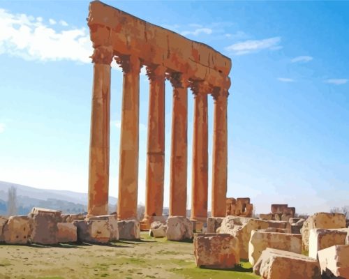 Temple Of Jupiter Lebanon Paint by numbers