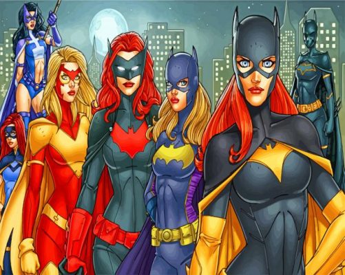 Superheroes Girls Paint by numbers