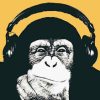 Monkey Headphones Illustration paint by numbers