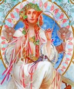 Alphonse Mucha Art paint by number