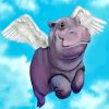 Angel Hippopotamus paint by numbers