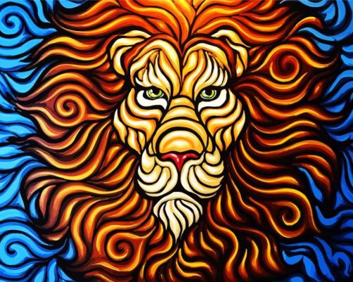 Abstract Lion Head Paint By Numbers