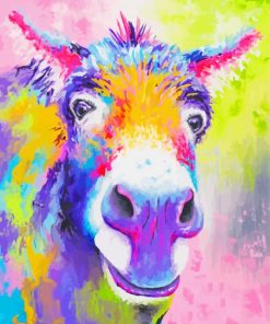 Colorful Donkey Animal Paint By Numbers