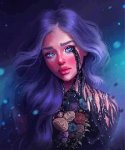 Fantasy Mystical Girl Crying Paint By Numbers